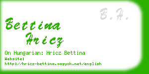 bettina hricz business card